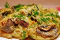 Patatas na may mushroom sa oven Paano magprito ng patatas na may mushroom sa oven