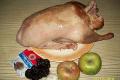 Goose with apples and prunes baked in the oven: recipe with photo