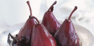 Pears in red wine - recipe with photos